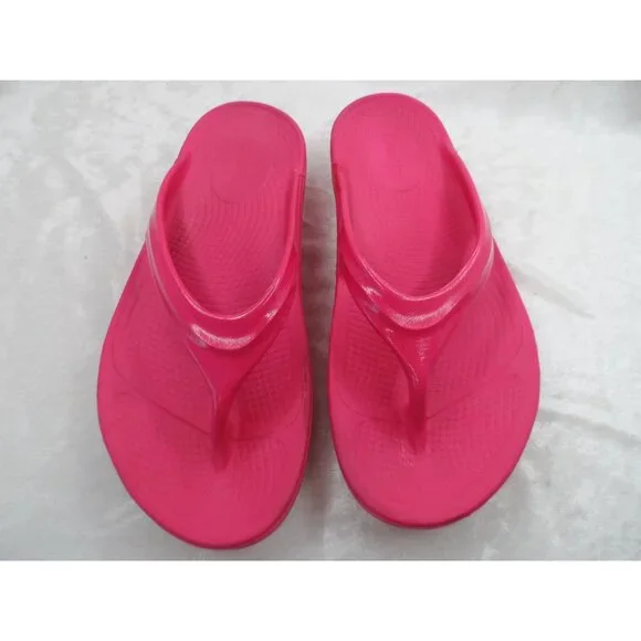 OOFOS Women's OOlala Light Weight Recovery Pink Thong Flip-Flip Sandals Size 5 - Picture 7 of 9